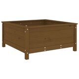 thumbnail of Helloshop26 - Hochbeet für Pflanzen und Blumen Terrasse Garten 82,5 x 82,5 x 39 cm massives braunes Kiefernholz 02_0037945