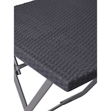 thumbnail of aro Set da balcone pieghevole, 3 pezzi, acciaio/plastica, 2 sedie, 1 tavolo, aspetto rattan, grigio scuro