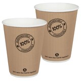 thumbnail of 25x BIO Thermo-Riffelbecher CoffeeToGo bis 100°C  | 250ml O9cm