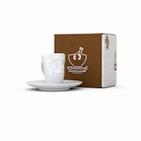 thumbnail of Espressotasse Verdutzt - 80 ml - FIFTYEIGHT Espressotasse - Dekor weiß - 1 Stück