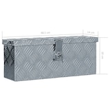 thumbnail of DELUKE® Aluminiumbox mit Deckel - Abschließbar Alubox Deichselbox Alu Anhängerbox Werkzeugkiste Metall Transportbox Metallkiste, 48,5x14x20cm Silber