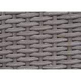 thumbnail of Conjunto de 2 cadeiras de vime HWC-G19, cadeira de varanda cadeira de jardim, empilhável ~ cinzento, almofadas cinzentas escuras