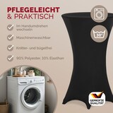 thumbnail of DETEX® Stehtischhusse Schwarz 60-65cm Verstärkter Fußbereich 30°C Waschbar Stehtisch Hussen Stretch Tisch Überzug Party