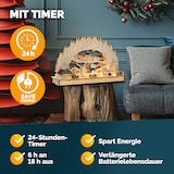thumbnail of Monzana Schwibbogen Winterdorf Holz Hellbraun LED Beleuchtet Weihnachten Deko Weihnachtsbogen Lichterbogen