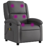 thumbnail of vidaXL Massagesessel Relaxsessel Echtleder Grau