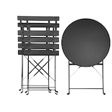 thumbnail of Albatros Bistroset 3-teilig Schwarz Bistrotisch mit 2 Stühlen klappbare Stühle und Tisch aus robustem Metall optimal als Balkonmöbel Set