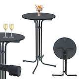thumbnail of Stehtisch klappbar Ø 70 cm Höhe 110 cm Stahl Gastrotisch Partytisch Bistrotisch in Anthrazit