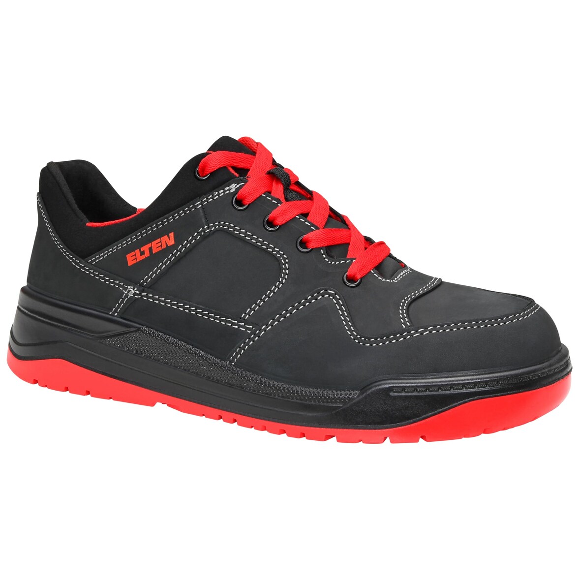 ELTEN Sicherheitsschuhe Maverick black-red Low ESD S3 Leder Gr. 41