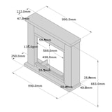 thumbnail of Fuego Ugo Cenere Kaminrahmen Mdf Holzstruktur