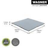 thumbnail of WAGNER PTFE Gleiter - 100 x 100 x 1,5 mm, Spezialkunststoff, selbstklebend, grau, als Gleitpad, robust - 16121099