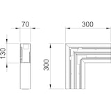 thumbnail of OBO Bettermann Flachwinkel GKH-F70130RW 6114240