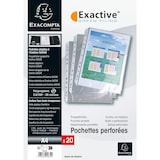 thumbnail of Exacompta - Réf. 5834E - 5 sachets de 20 pochettes perforées avec coins biseautés concues pour classeur Exactive réf 56034E - Format à classer A4