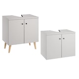 thumbnail of Waschtisch Bad-Unterschrank taupe optional mit oder ohne Füße in Eiche V-90.59-02WU