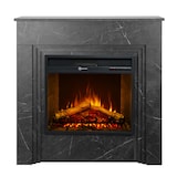 thumbnail of Chimenea eléctrica BELLINI, chimenea de pie en madera efecto mármol negro, Made in Italy, L96 x P35 x H96