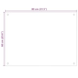 thumbnail of vidaXL Küchenrückwand Schwarz 80x60 cm Hartglas