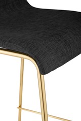 thumbnail of CLP 2er Set Barhocker Hover Stoff Vierfußgestell Gold Stoff HBT: 100x43x48 cm dunkelgrau