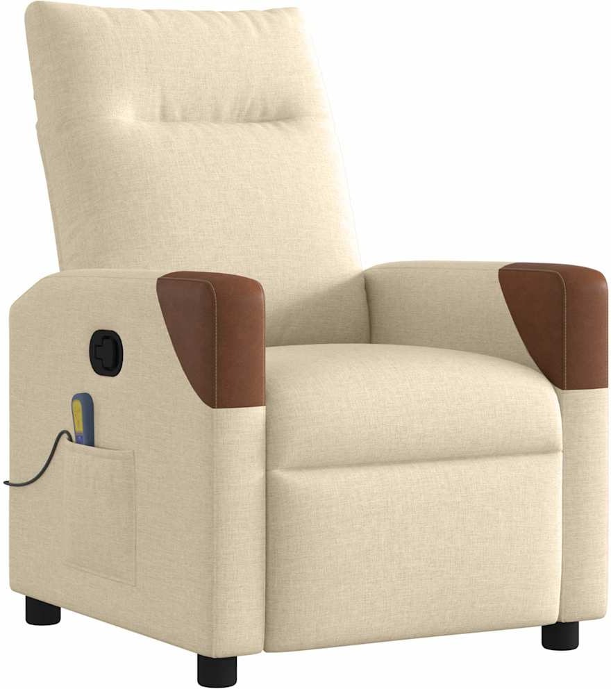 vidaXL Massagesessel Creme Stoff