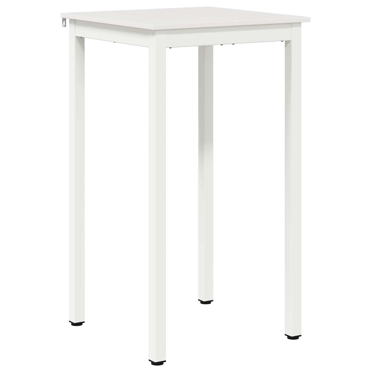 Table de bar Blanc 60 x 60 x 105 cm Bois de pin massif Modèle Titan Jardin Plus
