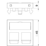 thumbnail of OBO Bettermann Datentechnikträger DTG-2PA AL1 6119230