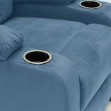 thumbnail of Poltrona relax reclinabile poggiapiedi portaoggetti Laura Light - Azzurro-SR6201FAZ