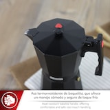 thumbnail of MAGEFESA COLOMBIA NOIR Cafetera Italiana o Moka Negra de 3 Tazas, Fabricada en Aluminio Extragrueso, Apta en Cocinas de Vitrocerámica, Gas, Eléctrica