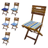 thumbnail of Lot de 4 Galettes de Chaise 35x35x3 cm motif Rayures Solaires