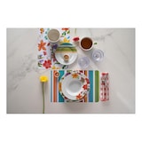 thumbnail of Q.B Fiori e Righe, set 18 piatti in fine porcellana