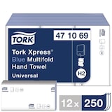 thumbnail of Tork Z-gefaltete Handtücher blau 1-lagig, Packungsinhalt: 12 Stück
