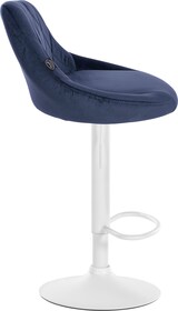 thumbnail of CHEFGASTRO Barhocker CAPE VERDE Samt Weiß HxBxT 83x46x49cm Samt Blau Barstuhl