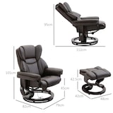 thumbnail of Relaxsessel aus Stahl in Braun mit Fußhocker, Massagefunktion und 145° Liegefunktion