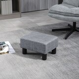 thumbnail of HOMCOM Pouf Poggiapiedi Imbottito in Tessuto Effetto Lino Grigio