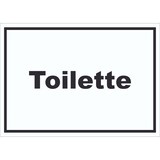 thumbnail of Toilette Schild mit Text Klo WC waagerecht A2 Rückseite selbstklebend