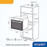 thumbnail of Exquisit Einbaubackofen EBE 555-1.2 U | Energieeffizienzklasse A | 57 l Garraum | Einbaubackofen 60 cm