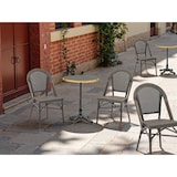 thumbnail of METRO PROFESSIONAL Table de terrasse GLORIA, pied en fonte, cerclage doré, Ø 61 x 74 cm, ronde, noir