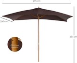 thumbnail of Outsunny Ombrellone da Giardino in Legno 2x3m con Copertura Poliestere