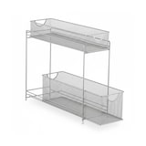 thumbnail of Relaxdays Küchenschrank Organizer, ausziehbares Unterschrank Regal, 2 Schubladen, Metall, HBT: 40 x 15 x 46 cm, silber