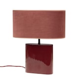 thumbnail of Lampe Paola bordeaux et abat-jour rose -  Rouge Autre Métal Amadeus 35x35 cm
