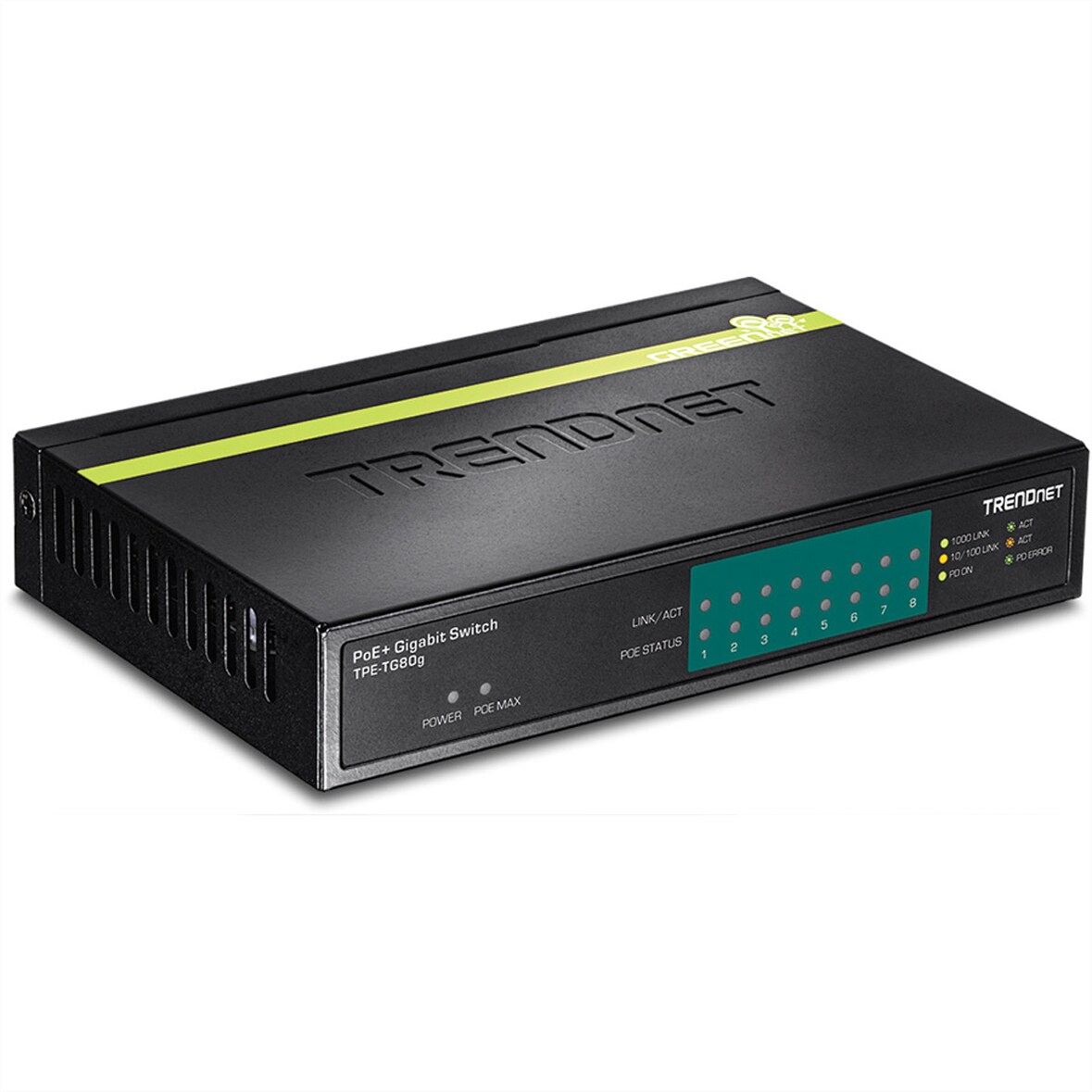 TRENDnet TPE-TG80g 8-Poorts PoE Switch GREENnet Gigabit