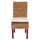 thumbnail of Lote de 2 sillas de comedor silla de mimbre M69 silla BALI mimbre plátano ~ light, con cojín