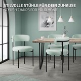thumbnail of ML-Design – Esszimmerstühle 2er Set Grün | Teddystoff, Rückenlehne, schwarze Metallbeine, ergonomische Küchen- & Wohnzimmerstühle