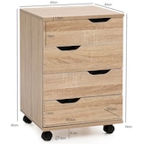 thumbnail of FineBuy Rollcontainer SV51850 Schreibtischcontainer 40 x 60 x 40 cm Holz Büro