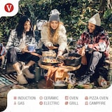 thumbnail of Victoria Piastra per Grigliare Ghisa a Induzione per Pizza, Padella 38cm per Fuoco, Forno, VIC-34474, Nero