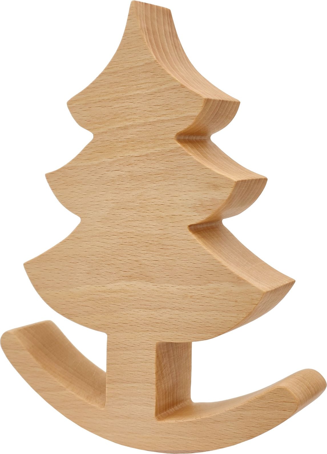 Weihnachtsdeko Tischdeko Schaukel-Pferd, Stern, Baum o. 3er-Set Buche Geölt V-40.11-21