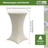 thumbnail of 5x Stehtischhusse Stretch 70 cm beige Tischdecke Husse Bistrotisch Partytisch