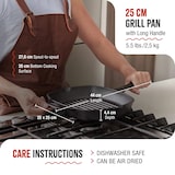 thumbnail of Victoria Frigideira de Grelha Indução, Ferro Fundido Esmaltado de 25x25 cm, Fogo, Churrasqueira, Forno, VIC-39561, Preto