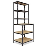 thumbnail of shelfplaza BLACK 190x80x60 cm Werkbank Regal in schwarz mit 6 Böden und 145 kg Traglast pro Boden