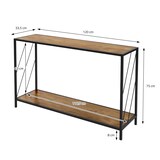thumbnail of ML-Design Konsolentisch 120x33,5x75 cm Eiche-Rustikal Holz Metallgestell 2 Ablagen Flurtisch Sideboard Eingang
