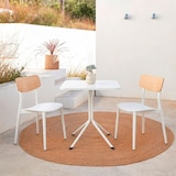 thumbnail of Table carrée 70x70 cm d’extérieur en polypropylène et acier galvanisé, pour jardin, bar, terrasse, hôtel, restaurant, résistante - Willy / Blanc
