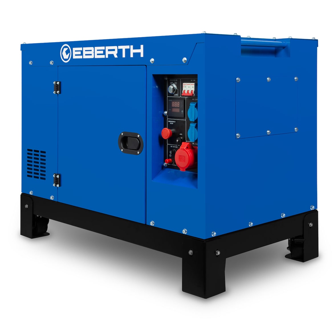 EBERTH 15000W Diesel-Notstromaggregat, 18,4 PS 4-Takt Dieselmotor, 3-Phasen, 400V, 230V & 12V, AVR, Ölmangelsicherung