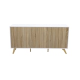 thumbnail of Mobile credenza da interno salotto moderno in legno nobilitato bilaminato con ante push and pull Linea Elegance -  Bianco e legno naturale